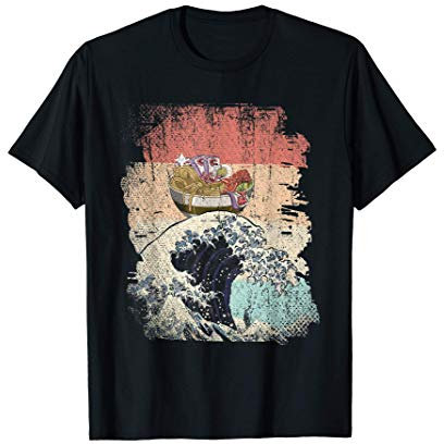 Vagues Asie Cuisine Japonaise Bol De Nouilles Retro Ramen T-Shirt