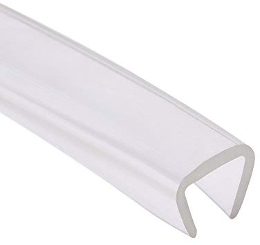 sourcing map Transparenter U-Form PVC Kantenschutz 0,51 Höhe Transparent | Trimmdichtung Kanal Kantenschutzfolie Kantenschutzprofil, 12-15mm Kante, für Bleche Glasplatten, 1 Meter/3,28ft Länge