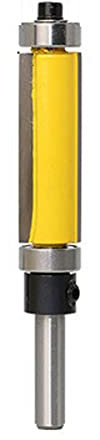 1/4 Trimming Knife Milling Cutter Carbide Flush Double Bearing Straight Trim Router Bit Woodworking MC03010-38mm
