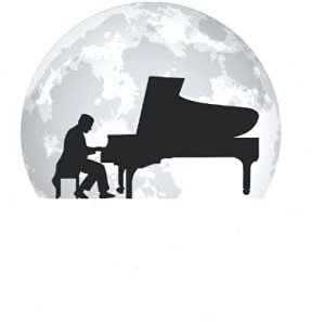 Klavier Notizbuch: Piano Mond Klavier Klavierspieler Pianist / 6x9 Zoll / 120 leere Notenblätter Seiten