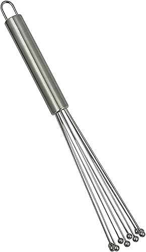 Professional Plus Ball Whisk, Mini Ball, Flexible, Durable, Extended, Environmentally Friendly Stainless Steel, Beater Egg, Manual Mixer Whisk Cooking Blender for Sauces, Eggs, Cream (12.2 In/31cm)