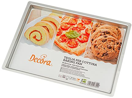 DECORA 0062950 TEGLIA PROFESSIONALE ALLUMINIO ANODIZZATO 28 X 38 X 2,5 H CM