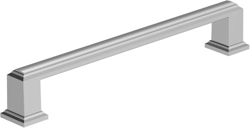 Amerock BP3736026 Schrankgriff, polierter Chrom, 160 mm, Schrankgriff, Schubladenzug, Küchenschrankgriff, Möbelbeschläge | 160 mm Abstand von Mitte zu Mitte und 17,8–0,2 cm Gesamtlänge, langlebige Zink-Schrankbeschläge