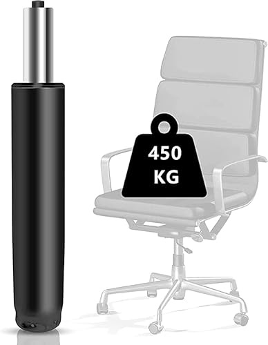Gasdruckfeder Ersatz für Bürostuhl, 450 kg, Gasdruckdämpfer für Drehstühle, Bürostühle und Stühle, höhenverstellbar (Alt-Schwarz)