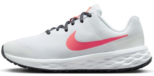NIKE Revolution 6 Nn (GS), Sneaker, White Sea Coral Gridiron Laser Oran, 40 EU