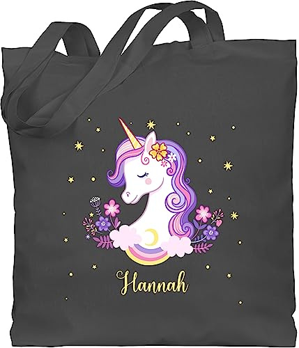 Geschenk mit Namen personalisiert by Shirtracer - Baumwolltasche - Einhorn Geschenk Einhörner I Unicorn