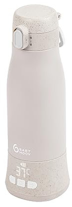 Babymoov Moov & Feed Baby Bottle Warmer, Portable, Wireless - Capacity 340ml - Water or Breast Milk - Adjustable temperature - Keeps liquids warm (up to 7 hours) - USB charging