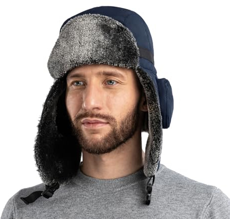 Winter Männer Frauen Tweed Trapper Jagdhut Elmer Fudd Armee Kadettenmütze Büffel Fleece Ohrenklappen