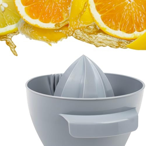 KADAX Spremiagrumi Manuale in Plastica, Robusto Pressa Ovale per Frutta e Arance, Universale (Grigio Chiaro)