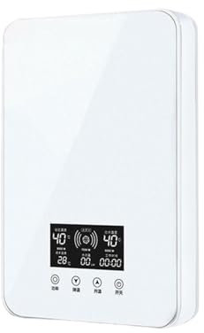 Chauffe-eau électrique sans réservoir Chauffe-eau Électrique Instantané, Chauffage Rapide, For La Maison, La Salle De Bain, La Douche, Petite Machine De Bain, Chauffe-eau De Cuisine(White-English Pane