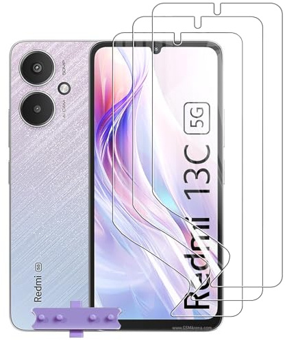 Weideworld [3 Piezas] Protector de Pantalla para Xiaomi Redmi 13C 5G, Resistente Arañazos Película de Pantalla de TPU Suave Cobertura Completa,Transparente
