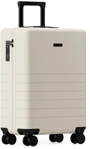 FEYNSINN Handgepäck-Koffer Hartschale Ryker echtes Polycarbonat Bordgepäck Rollkoffer 55x40x20 cm Kabinen-Trolley TSA-Schloß 4 Rollen beige