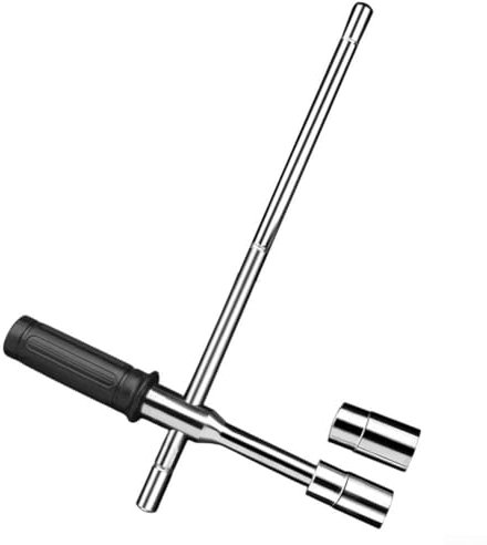 Besttoolifes Chiave a croce combinata per ruote, in acciaio al cromo-vanadio, 17 x 19 e 21 x 23 dadi – strumento professionale a croce per ruote per auto