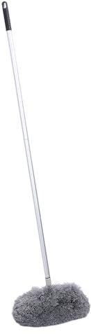 Spolverino rotondo extra lungo, con rotazione a 360 gradi, strumento multifunzione lavabile in microfibra per soffitti alti, ventilatori a soffitto e mobili, allungabile