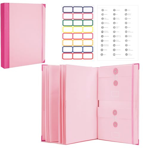 Organizador de Documentos de Folio, Organizador de Carpetas Si Muero, Carpeta de Emergencia Familiar, Certificados de Ahorro, Últimos Deseos, Portapasaporte, Carpeta de Archivos