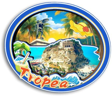 Quwsne Calamita per frigorifero Tropea Italia magnete da frigorifero souvenir di viaggio città regali turistici 3D classici punti di riferimento artigianali fatti a mano decorazione domestica -3693