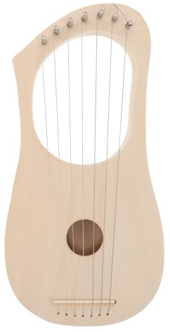 Toyvian Selbstgemacht 7-saitige Leierharfe Mit Resonanzboden Anfänger Bausatz Für Erwachsene Handgefertigtes Musikinstrument Zum Selberbauen Und Musizieren