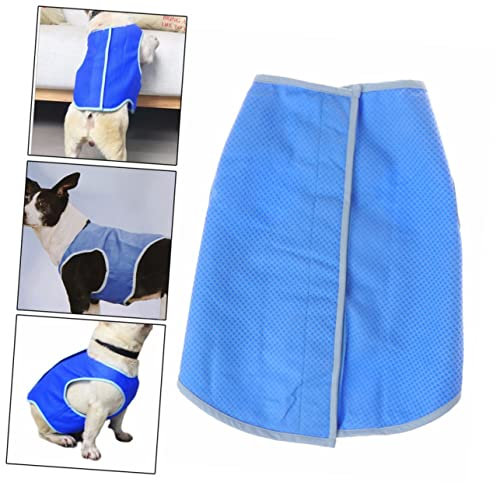 PERSELOSO 1stück Kühlweste Für Haustiere Sommer-Design Für Kleine Hunde Leicht Und Bequem Für Heiße Tage Einfach Zu Reinigen Und Anzuziehen Blau