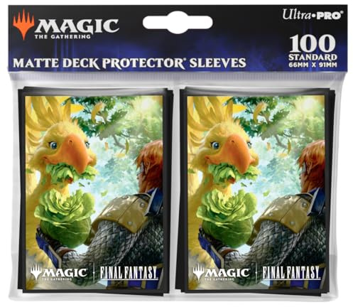 Ultra PRO - Final Fantasy x Universes Beyond Gysahl Greens 100ct Deck Protector Sleeves for Magic: The Gathering | Trading Card Accessories, Collectible Card Game Gear, Final Fantasy Collectibles