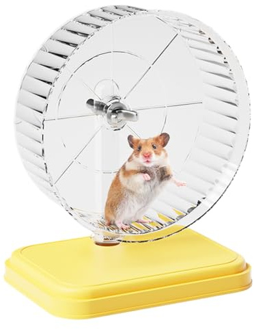 Roue de course pour hamster - Roue de hamster - Jouet de course d'exercice - Pratique - Petits animaux - Double spacieux - Roulette d'immobilisation pour animaux de compagnie - Pour gerbille
