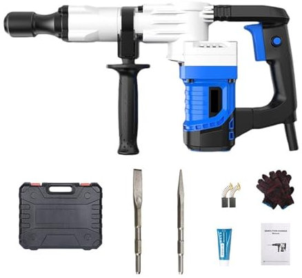 Martello elettrico for impieghi gravosi da 1200 W, trapano elettrico a percussione, perforatore elettrico for calcestruzzo ad alta potenza(Blauw)