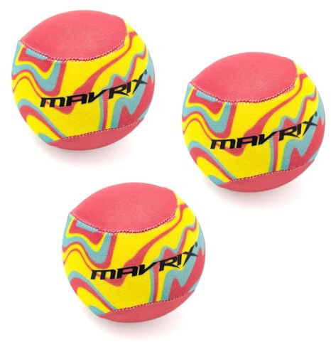 Carousel Home Pack of 3 Water Bouncing Skim Balls | Water Skipping Swimming Pool Balls | Kids Pool Toys Wave Skimmers - 5.5cm