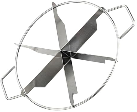 Cake Cutter - Stainless Steel Divider, Pastry Server | Portion Marker With Grip Handles, Pizza Ring Tool, Cheese Separator, Slice Guide