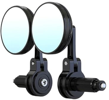 Espejos Retrovisores Espejo Retrovisor Redondo para Manillar De Motocicleta, Scooter, Cafetería, Espejos Retrovisores, Espejo Lateral para Extremo De Barra De Mano