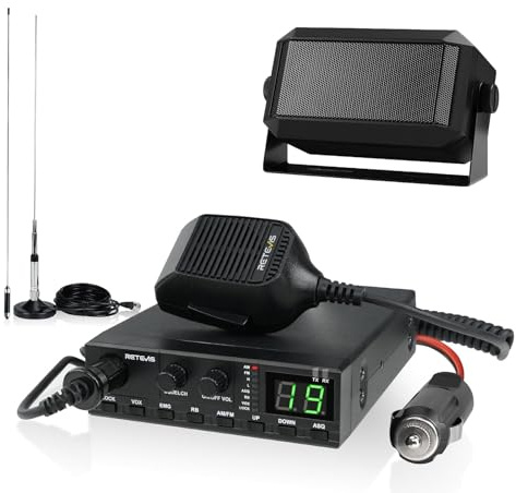 Retevis MB62 Emisora CB, CB con Antena de Alta Señal y Altavoz Externo