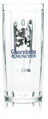 GarageBar | Lowenbrau 50cl/Pint Beer Glass | Official Merchandise | Heavy Duty Tankard | Perfect for Oktoberfest | Traditional German Beer Stein | Ideal for Home Bar or Man Cave | 1 Glass