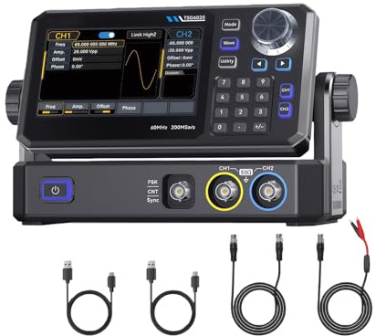 Pantalla de 4.3 pulgadas 200MSa/s Función Generador de señales de forma de onda arbitraria 30/60MHz Generador de señales para función de prueba electrónica