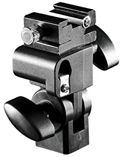 Walimex 17908 - Soporte para Flash y Paraguas (Base giratoria, con Conector 1/4 y 3/8), Negro