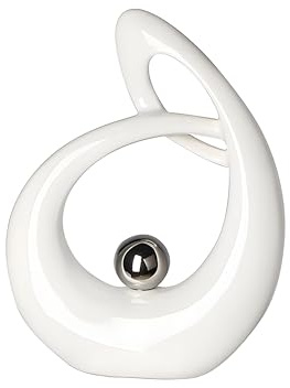 Gilde Scultura in ceramica bianca altezza 22 cm