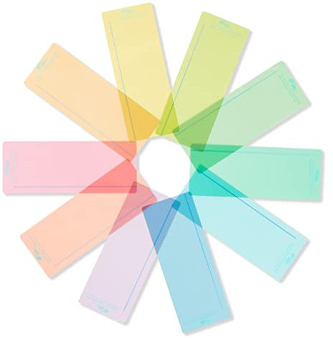 The Original Plain Window Reading Ruler Overlays - Multi-Colour (Pack of 10) by Crossbow Education UK- Dyslexia Aids and Visual Stress Specialists
