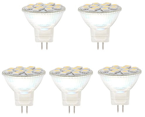 HERO-LED MR11-12T-DW MR11 GU4 LED Halogen Replacement Bulb, 12V AC/DC, 2.5W, 25-30W Equivalent, Daylight White 5000K, 5-Pack(Not Dimmable)