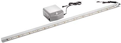 FACKELMANN LED-Waschbeckenbeleuchtung Einbau-Set / Maße: ca. 80 cm breit / batteriebetriebenes BackLight für Glasbecken / hochwertiges LED-Band für Waschtisch aus Glas / inklusive Batterien