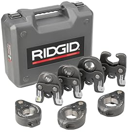 RIDGID 48553 MegaPress Jaws And Rings, 1/2 Inch to 2 Inch MegaPress Kit, Hydraulic Crimping Tools