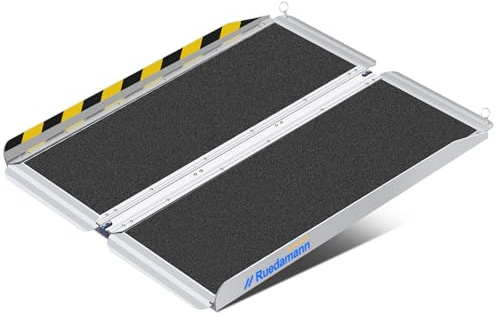 Ruedamann 3FT Wheelchair Ramp, Portable Wheelchair Ramp for Home, 30-1/4 Wider ramp, Non-Slip Aluminum Folding Ramps for Wheelchairs, Strollers, Scooters, Stairs, Curbs, Doorways