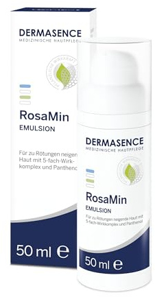 DERMASENCE RosaMin Emulsion, 50 ml | Leichte Pflege bei Rosacea-neigender Haut, reduziert Rötungen, mit Rubocalm®, Panthenol und Mandelöl, parfümfrei