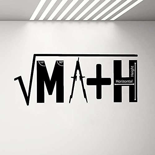 Stickers muraux mathématiques signe décalcomanie décor de salle de classe affiche de mathématiques citation de l'école cadeau de professeur vinyle autocollant mur Art peintures murales 136x57cm