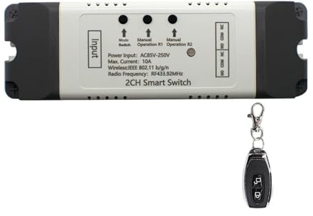 WiFi Smart Switch Garage Door Opener APP Controller + 433MHz RF Remote Control Compatible (Color : EweLink RF 85-250V)