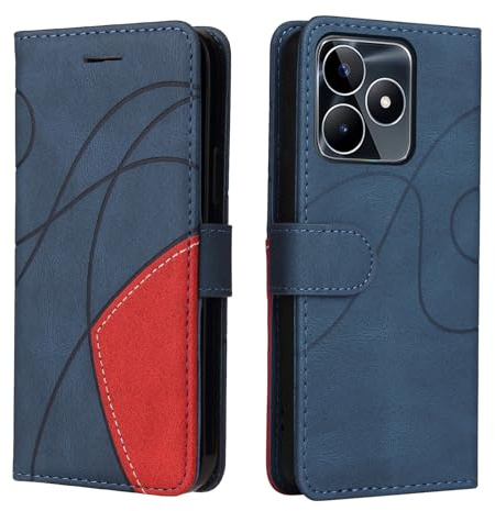 XINNI Cover Protettiva per Realme C53/Realme C51 Case | retrò Cellulare Custodia Libro Antiurto in Flip Pelle PU/TPU