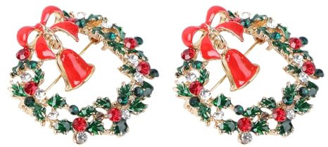 NOLITOY 2stücke Weihnachtsbrosche Aus Legierung Korsagendekoration Kreative Brustnadel Weihnachtsschmuck Accessoires Für Kleider
