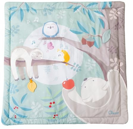 Chicco, Spielmatte 2in1, Elektronisches Paneel, Lichter, Geräusche und Klassische Musik, Tag- und Nachtmodus, Kompatibel Next2Me und Holzbetten, Babyspielzeug ab 0 Monaten