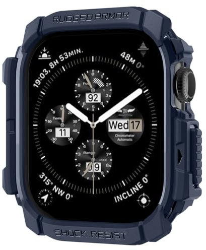 Spigen Rugged Armor Case Compatible with Apple Watch Series 11/10 42mm (2025/2024) - Navy Blue