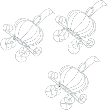 HAWILLOSCH 3piezas Cajitas De Forma De Carroza Blanca Para Bodas Fiestas y Decoraciones Elegantes Cajas De Favor Para Dulces y