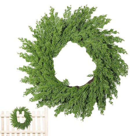 Gungtj Winterkränze für die Haustür, Weihnachtskränze für die Haustür | Weihnachten künstlicher Kiefernkranz - 35 cm große Weihnachtsgirlanden für den Innen- und Außenbereich, Wanddekorationen für die