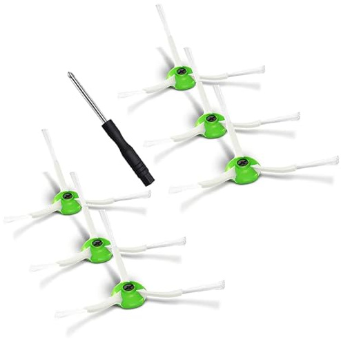 UPUPDAY 6Pcs Cepillos Lateral de Recambios para iRobot Roomba i7 i7+ i3 i3+ i4 i4+ i6 i6+ i8 i8+ E5 E6 E7, Cepillos Lateral de Accesorios para iRobot Roomba i7 i7 Plus Aspirador