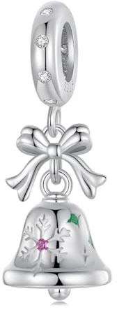 925 Sterling Silber Weihnachtsglocken Anhänger Charm für Pandora Armband