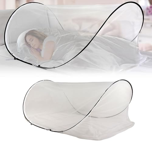 EAZHOP Moskitonetz Pop Up, Faltbares Mückennetz, 200 * 100 * 70cm Reise Moskitonetz Bett Faltbares für Einzelbett Camping Einzelnes Faltbares Reisezelt